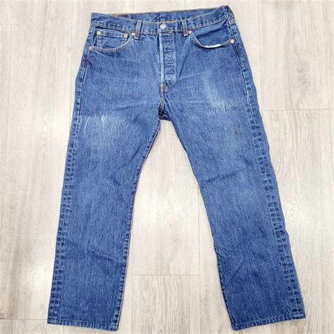 Levi S 501 Button Fly Jeans Men S 33×30~actual 32×27~medium Wash~work Pants Ebay