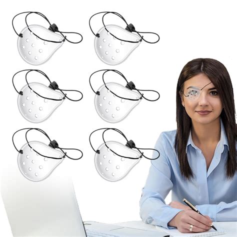 Jfhnmlw 6 Pcs Eye Shield Clear Eye Patch Breathable