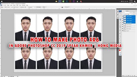 How To Make Photo 4x6 In Adobe Photoshop Cs3 Speak Khmer Hong Media