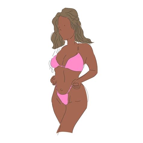 Diseño de ilustración de mujer sexy plana Vector Premium