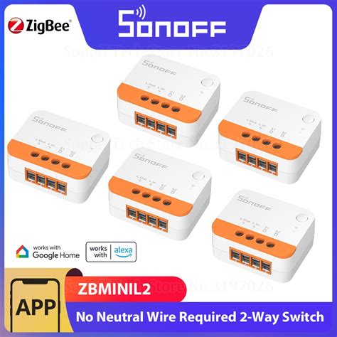 1 3 5PCS SONOFF ZBMINI L2 Extreme ZigBee Smart Switch No Neutral Wire