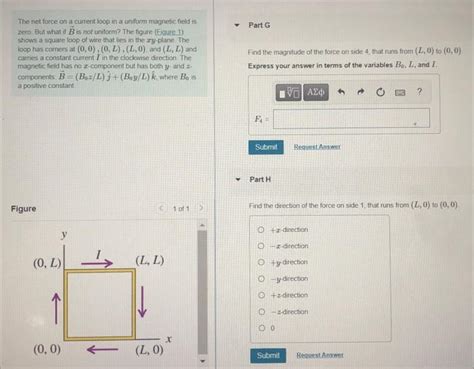 Solved The Net Force On A Current Loop In A Uniorm Magnetic Chegg