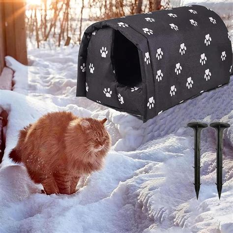 Amazon Casa Para Gatos Al Aire Libre Refugio Para Gatos