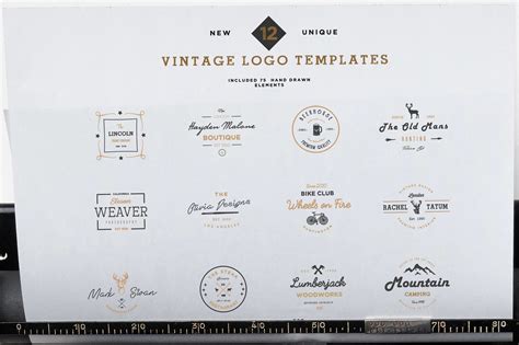 Modern Vintage Logo & Badges Vol 1 By Nes Studio | TheHungryJPEG | Logo ...