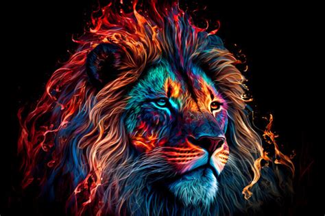 Rainbow Lion Wallpaper