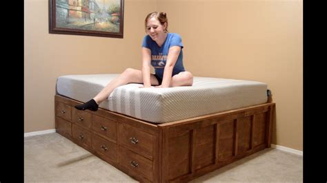 Build A Queen Size Bed Frame With Storage