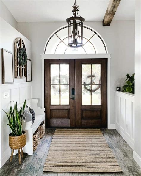 Embellished Chandelier In Board And Batten Entryway Soul Lane