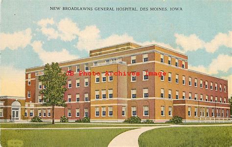 8 Linen Postcards Des Moines Iowa Various Scenes Hospital Hotel