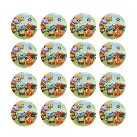 24x Shimmer Shine Edible Cupcake Toppers Birthday Wafer Paper 4cm