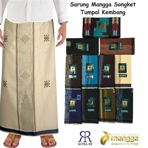 Jual Sarung Mangga Songket Tumpal Kembang Sarung Tenun Dewasa Motif