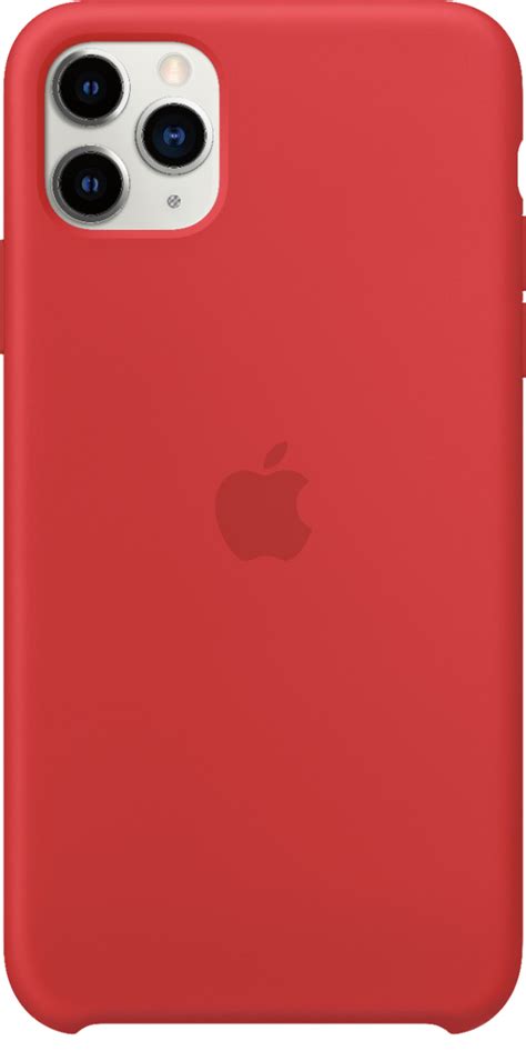 Best Buy Apple Iphone 11 Pro Max Silicone Case Product Red Mwyv2zm A