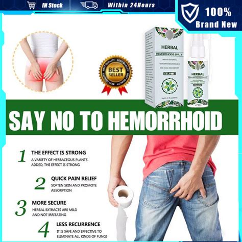 100 Original 30ml Herbal Hemorrhoid Spray Authentic Effective