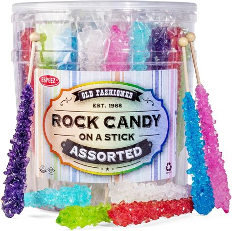 Rock Candy Crystal Sticks 36 Count Net Wt 1 Lb 12oz Amazonca