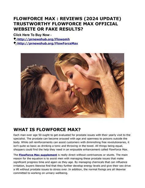 Flowforce Max Reviews Update Trustworthy Flowforce Max Official