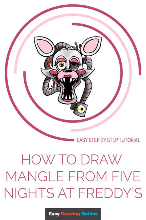 How To Draw Mangle From Five Nights At Freddys Really Easy Drawing Tutorial