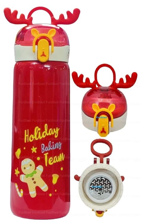 FunBlast Stainless Steel Vacuum Bottle Hot Cold Thermos Flask Bottle Insulated SS Bottle