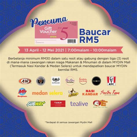 MYDIN Ramadan FREE RM5 Voucher Promotion 13 Apr 2021 12 May 2021