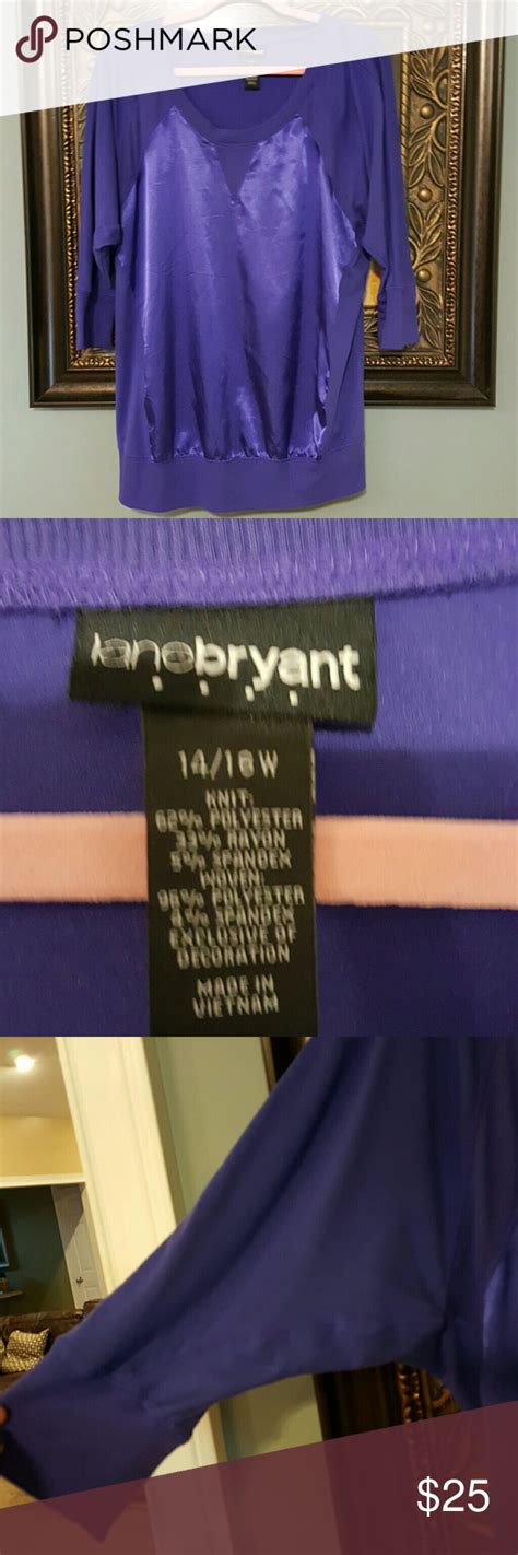 Lane Bryant Silky Front Purple Ls Tee Nwot Lane Bryant Clothes