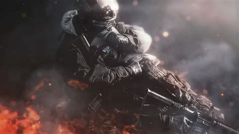 1920x1080 Fire Soldier Sci Fi Military Wallpaper 