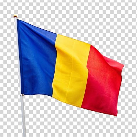 Premium PSD A Romania Flag On Transparent Background