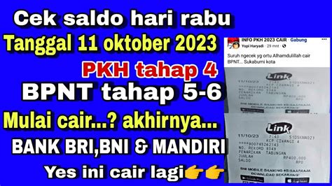 Pkh Hari Ini Cek Saldo Pkh Tahap 4 Bpnt Tahap 5 6 Hari Rabu Tanggal