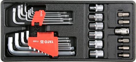 YATO Klucze hex torx nasadki wkład do wózka YT 55451