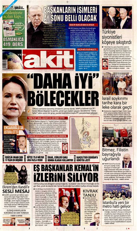 Yeni Akit Gazetesi Aral K Cumartesi