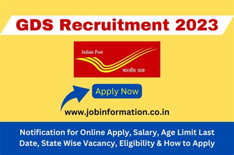 GDS Recruitment 2023 Notification For Online Apply Salary Age Limit