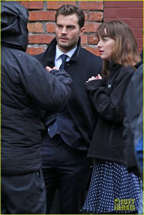 Jamie Dornan Consoles Dakota Johnson On Fifty Shades Darker Set