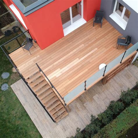 Terrasse Sur Pilotis En Bois Exotique Garapa De M Tereny