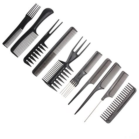 10pcs Hairdressing Combs Womens Hair Comb Make Up Comb Professional