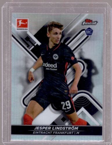 2022 23 Topps Finest Bundesliga Refractor 52 Jesper Lindstrom For