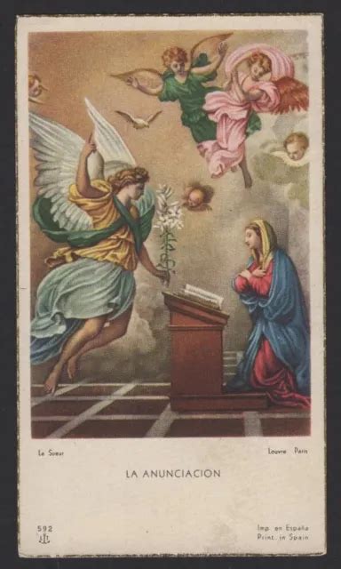 Santino Antico De La Madonna De La Anunciacion Image Pieuse Holy Card