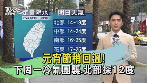 元宵節稍回溫 下周一冷氣團襲北部探12度｜tvbs氣象站｜tvbs新聞20240223 Tvbsnews01 Youtube