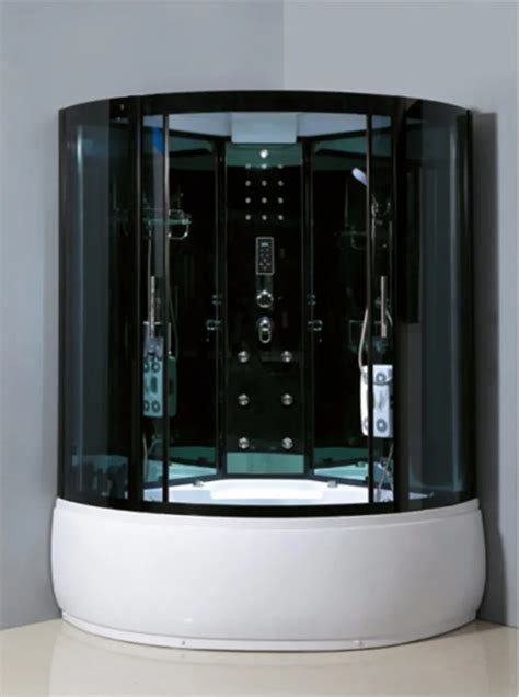 Luxury Black Color Steam Shower Cabin With Whirlpool Spa Bath Buy Shower Cabin With Whirlpool