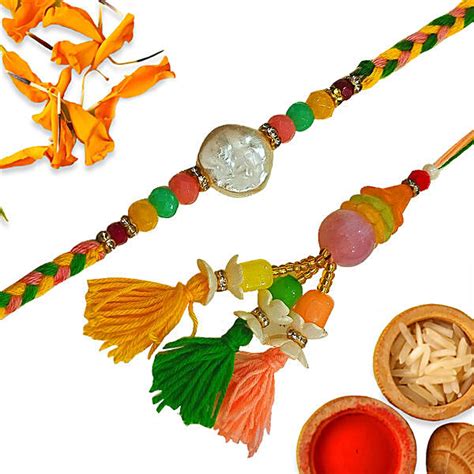 Buy Creative Space Colourful Trandy Bhaiya Bhabhi Rakhi Combo Online