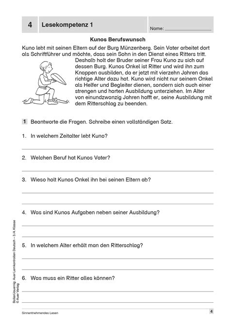 Grundschule Unterrichtsmaterial Deutsch Lesef Rderung