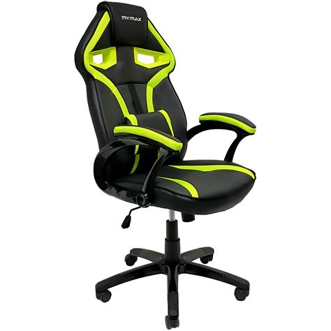 Cadeira Gamer Mymax MX1 Giratoria Preto Verde