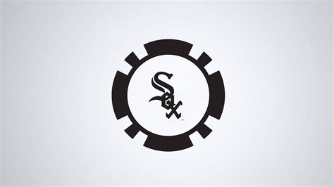 Download Black Chicago White Sox Circle Logo Wallpaper