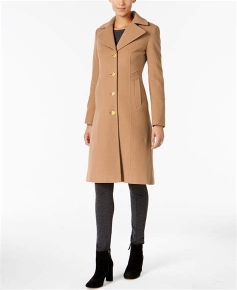 Anne Klein Wool Cashmere Blend Walker Coat Macys