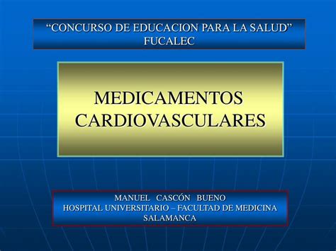 Medicamentos Cardiovasculares Len UDocz