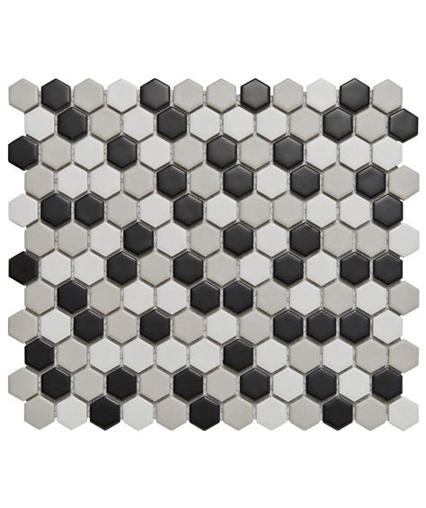 20 Grey Mosaic Tiles Hexagon The Urban Decor