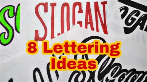 8 Lettering Design Ideas For Slogan Making Youtube