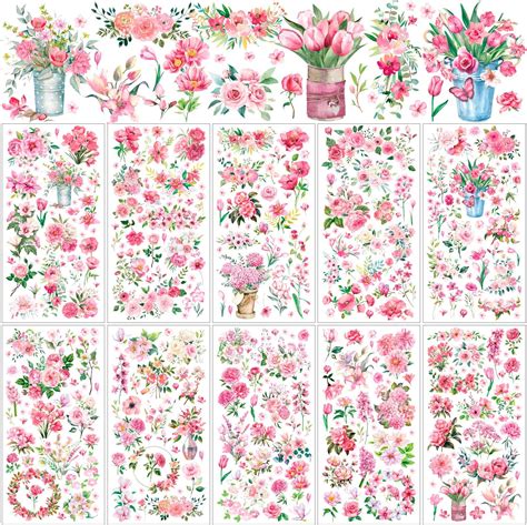 Amazon Whaline Sheets Birds Flowers Rub On Transfers For Crafts