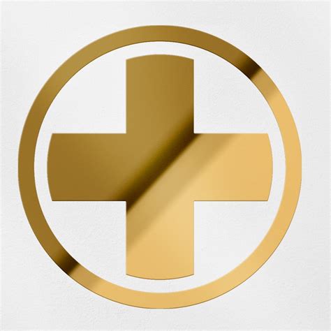 Transparent Decal Stickers Of Nurse Cross Frames Metallic Gold