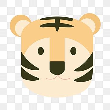 Hand Drawn Tiger Vector Art PNG Cartoon Hand Drawn Cute Tiger Head