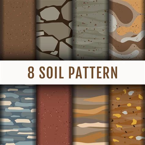 8 Soil Horizon pattern background set collection 661431 Vector Art at Vecteezy