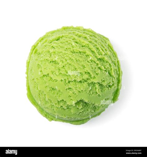 Pistachio Ice Cream Isolated On White Background Stock Photo Alamy