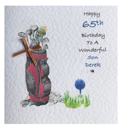 Golf Happy Birthday Card Handmade And Personalised Son Brother Dad Uncle Grandad Mum Sister