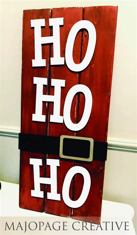 Ho Ho Ho Santa Inspired Pallet Sign Holiday Decor Christmas Santa